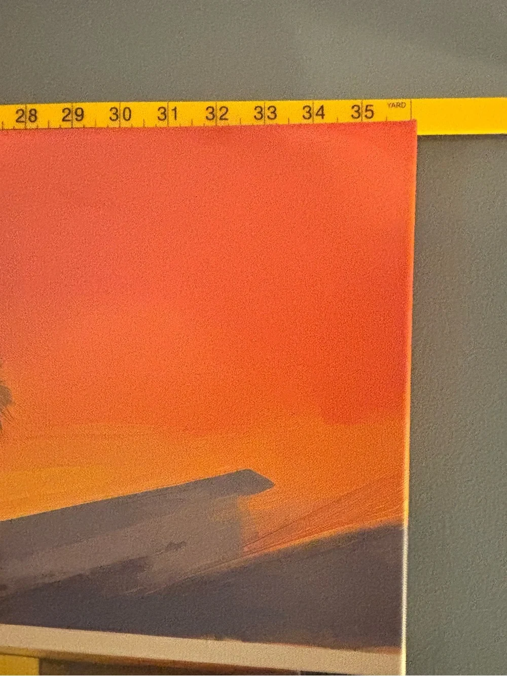 Palm Springs Sunset at Mid-Century Modern Home with Pool - Wall Art Canvas